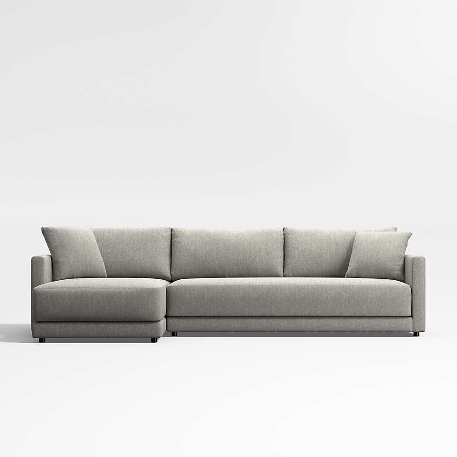 Gather Deep 2Piece LeftArm Wide Chaise Sectional Sofa + Reviews