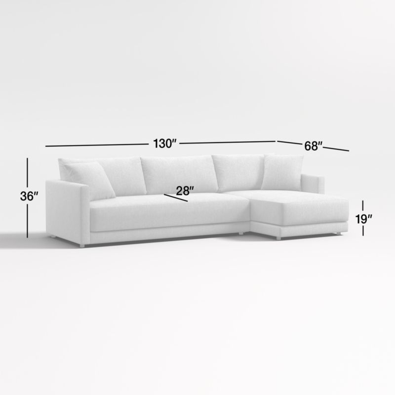 View Gather Deep 2-Piece Extra Wide Chaise Bench Sectional Sofa - image 2 of 16