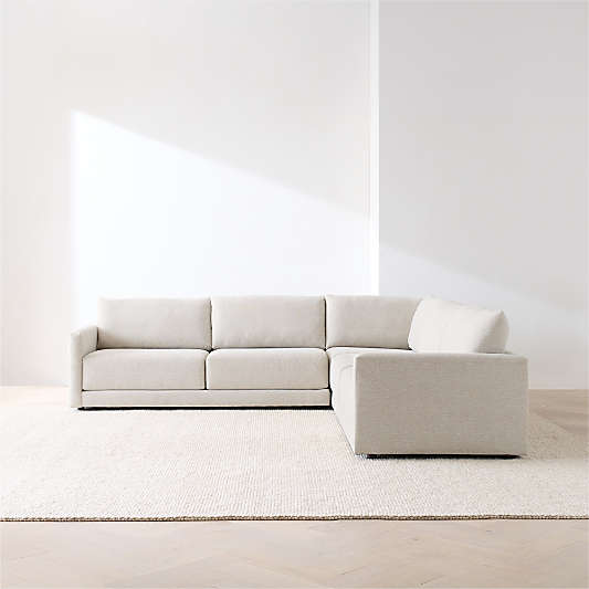 Gather Deep 3-Piece L-Shaped Sectional Sofa