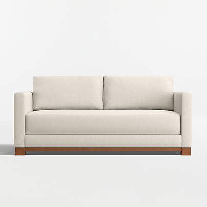 Gather Deep Wood Base 77" Bench Apartment Sofa