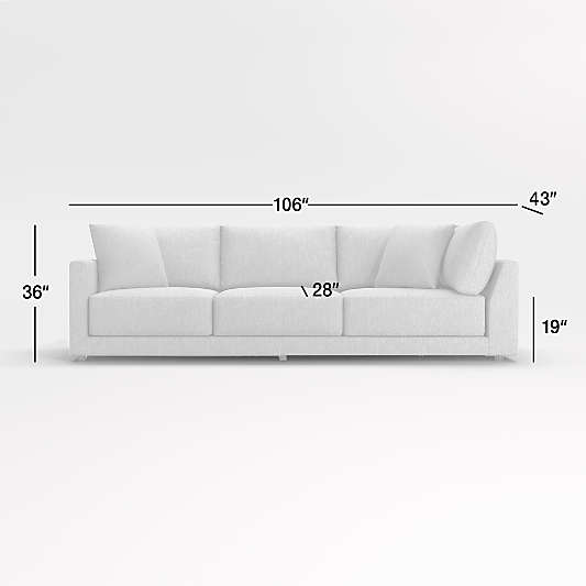 Gather Deep Left-Arm Corner Sofa Sectional Piece