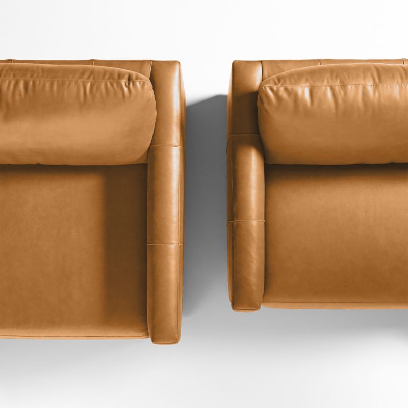 Gather Deep 40" Leather Swivel Chair - image 6 of 9