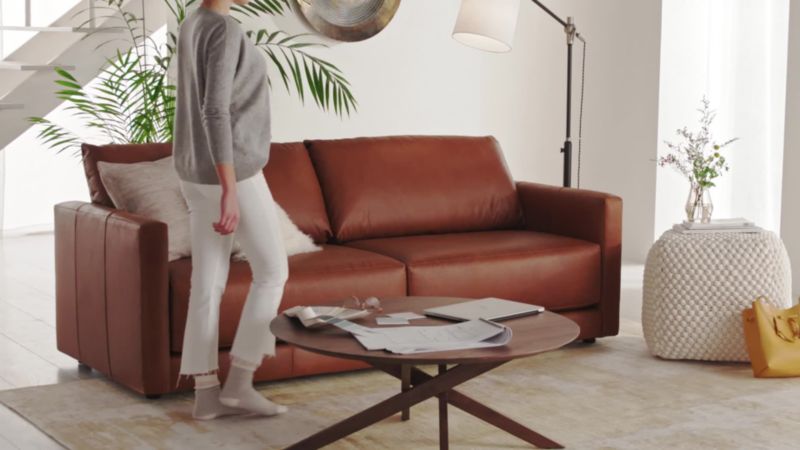 Play Gather Deep Leather Swivel Chair - video 3 of 3