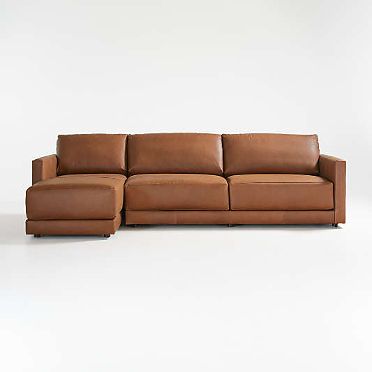 Gather Leather 2-Piece Sectional Sofa