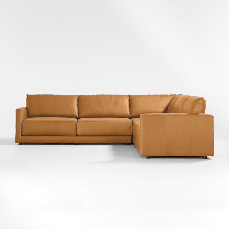 Gather 3-Piece L-Shaped Leather Sectional Sofa - image 10 of 7