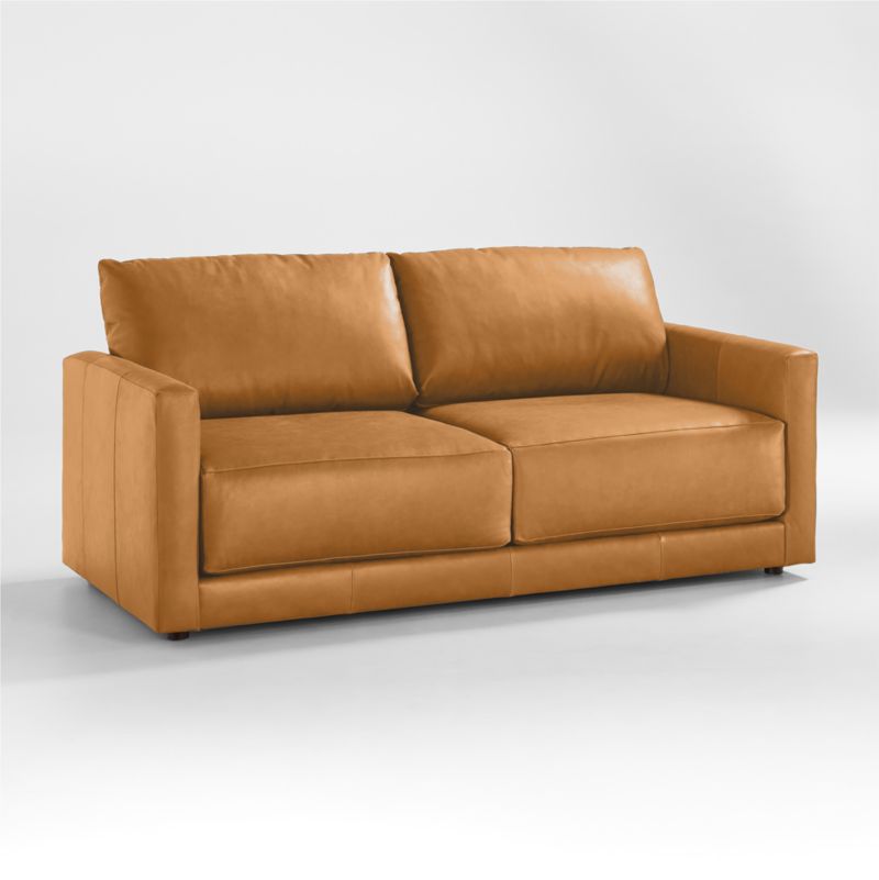 Gather Deep 77" Leather Apartment Sofa - image 14 of 11