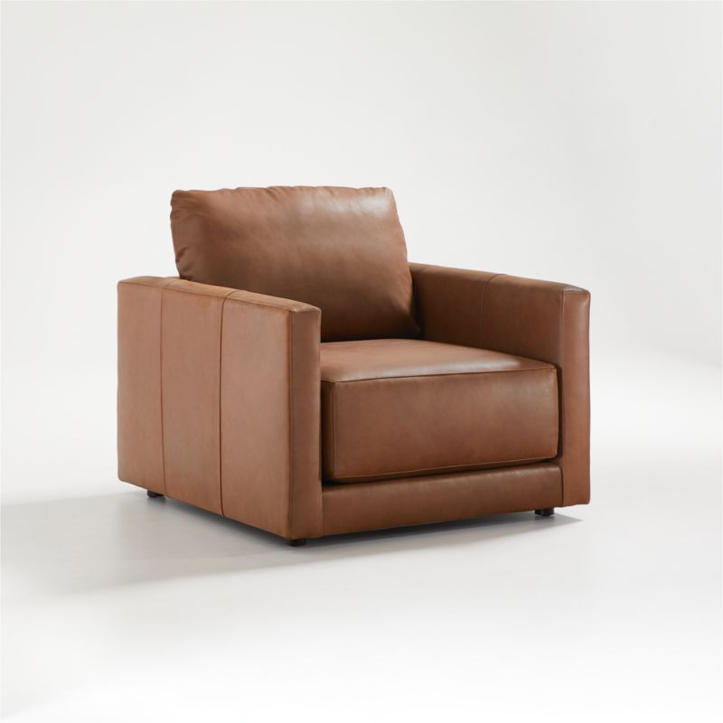 Gather Deep Leather Chair - image 0 of 9