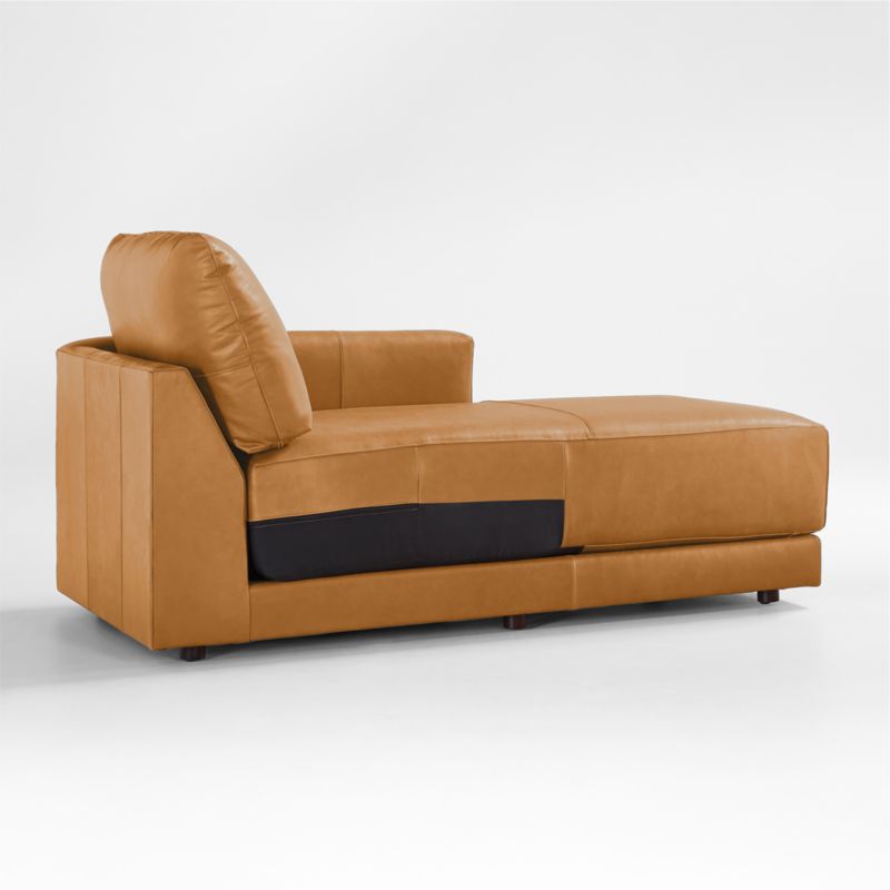 Gather Deep Leather Right-Arm Chaise Lounge Sectional Piece - image 10 of 6