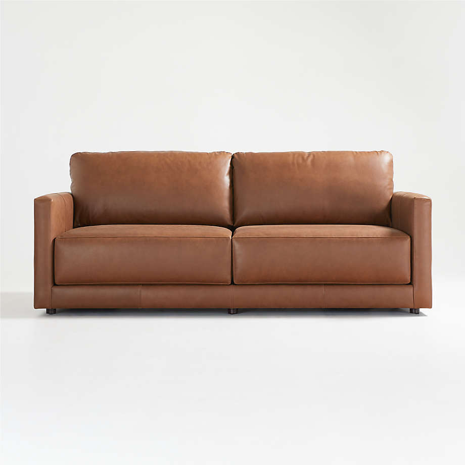 Gather Deep Leather Sofa + Reviews Crate & Barrel Canada