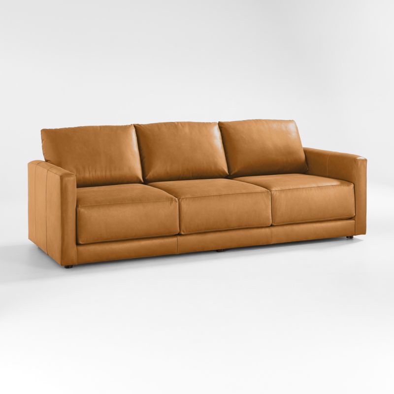 Gather Deep 99" Leather Grande Sofa - image 14 of 11
