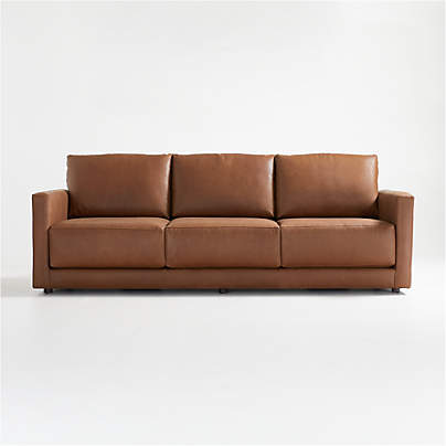 Gather Leather Sofa 98"