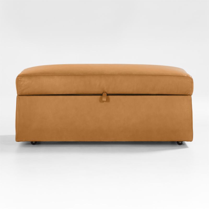 Gather Deep 42.5" Leather Storage Ottoman - image 10 of 7