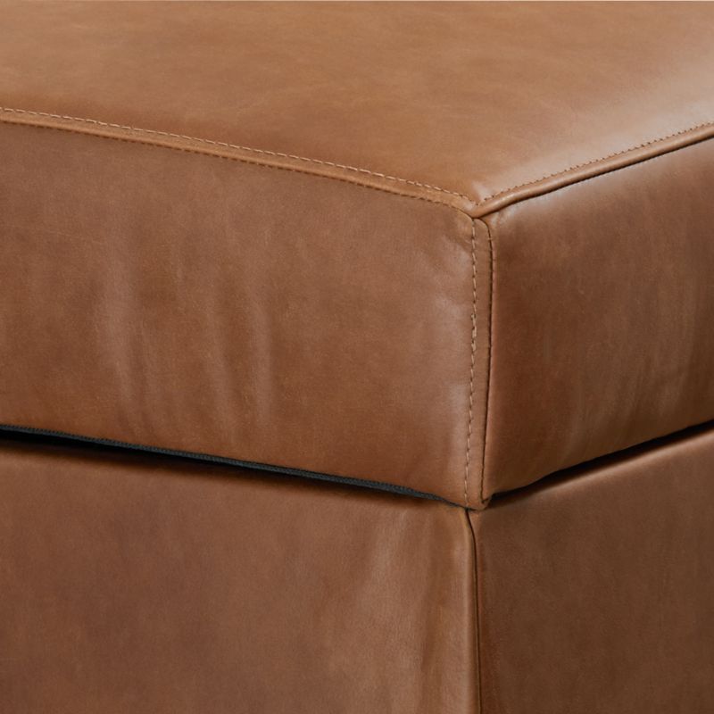 Gather Deep Leather Storage Ottoman - image 8 of 9