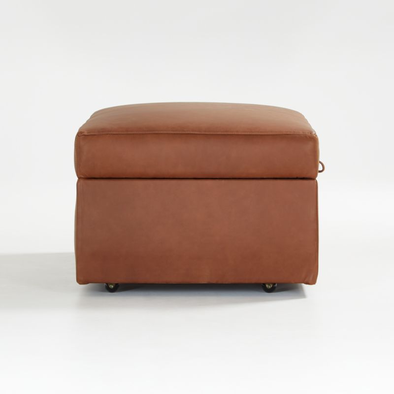 Gather Deep Leather Storage Ottoman - image 7 of 9