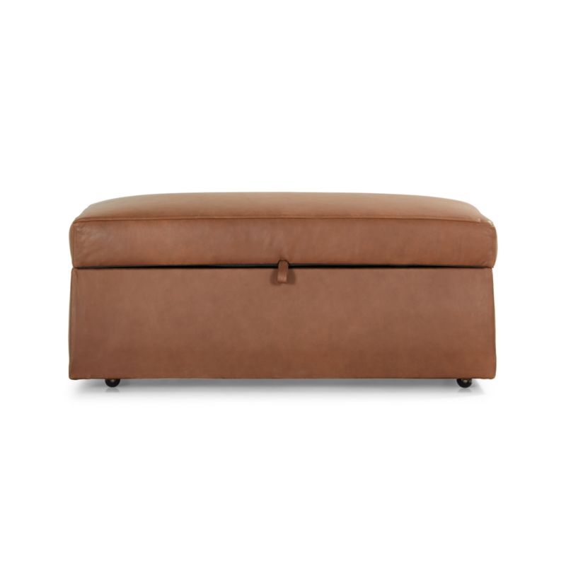 Gather Deep Leather Storage Ottoman - image 9 of 9