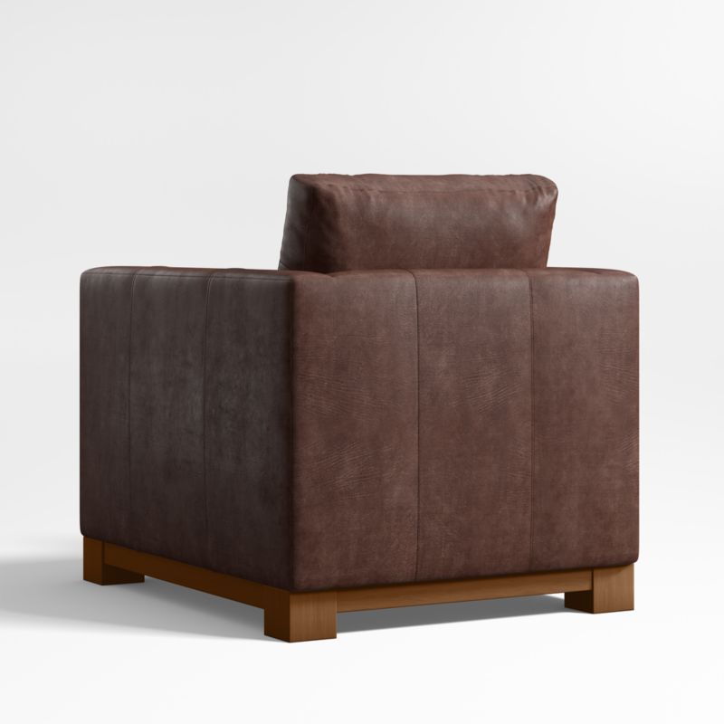 Gather Wood Base Leather Frame Chair - image 5 of 7