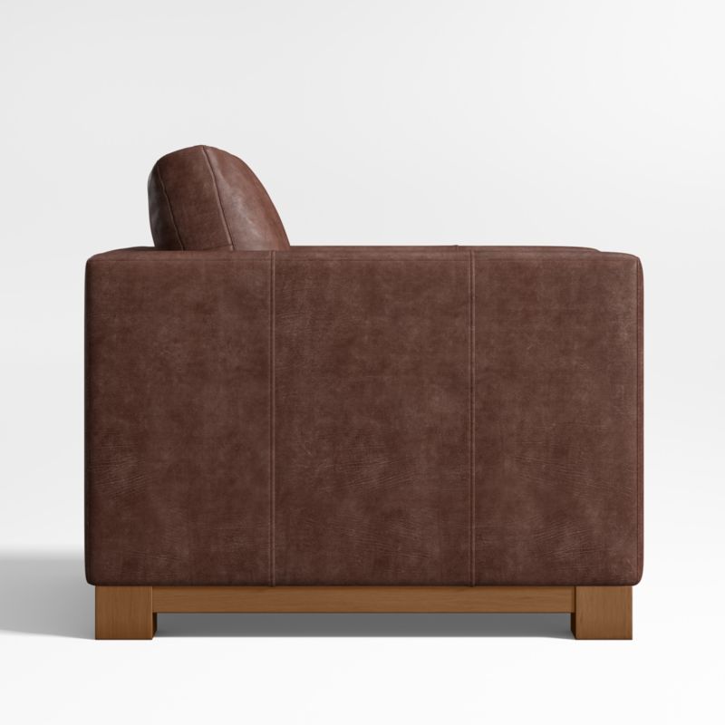 Gather Wood Base Leather Frame Chair - image 4 of 7