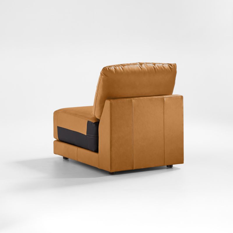 Gather Deep Leather Armless Chair Sectional Piece - image 11 of 7