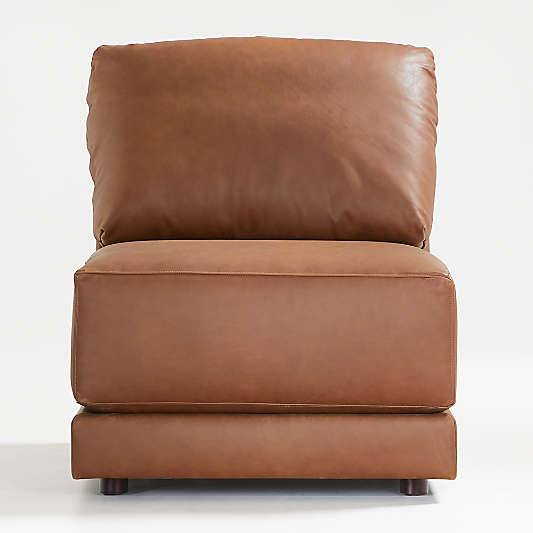 Gather Leather Armless Chair