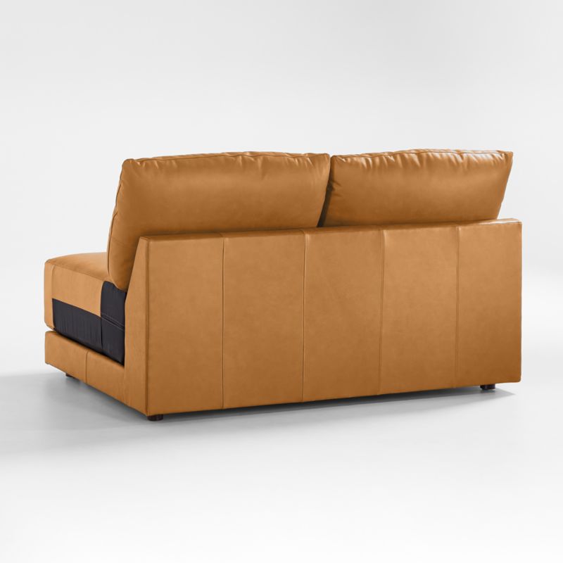 Gather Deep Leather Armless Loveseat Sectional Piece - image 10 of 6