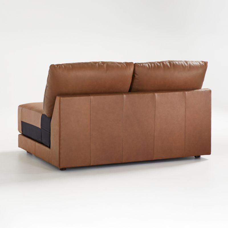 Gather Deep Leather Armless Loveseat - image 6 of 9