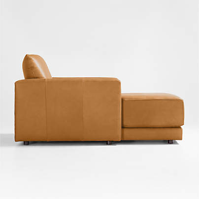 Gather 39" Leather Chaise Lounge
