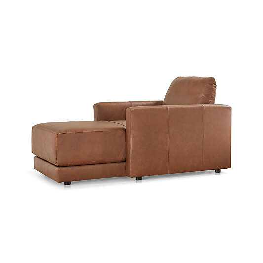 Gather Deep Leather Chaise