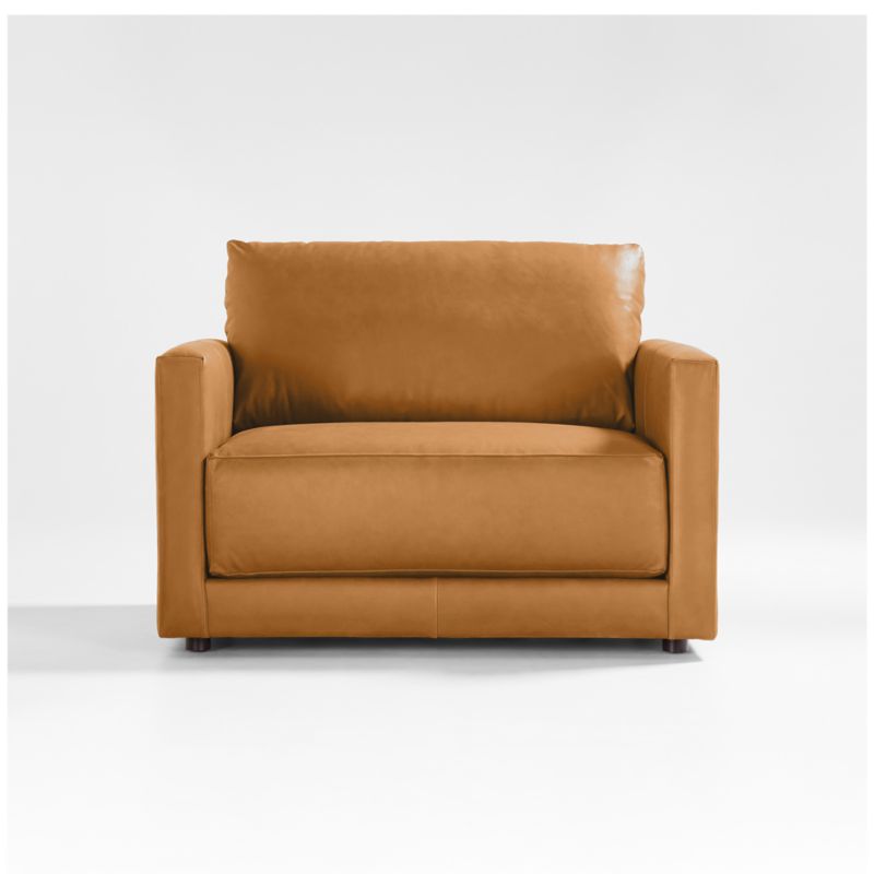 Gather 49" Leather Chair and a Half - image 10 of 9
