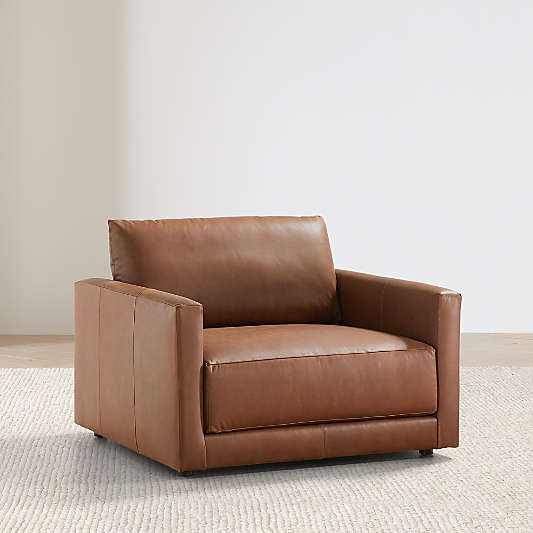 Gather 49" Leather Chair and a Half