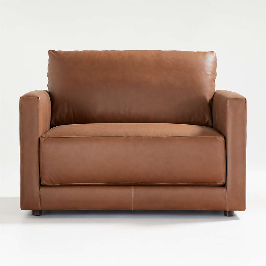 Gather Leather Chair And A Half Reviews Crate And Barrel