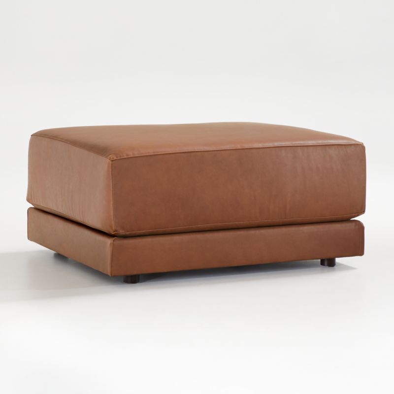 Gather Deep Leather Cocktail Ottoman - image 6 of 7