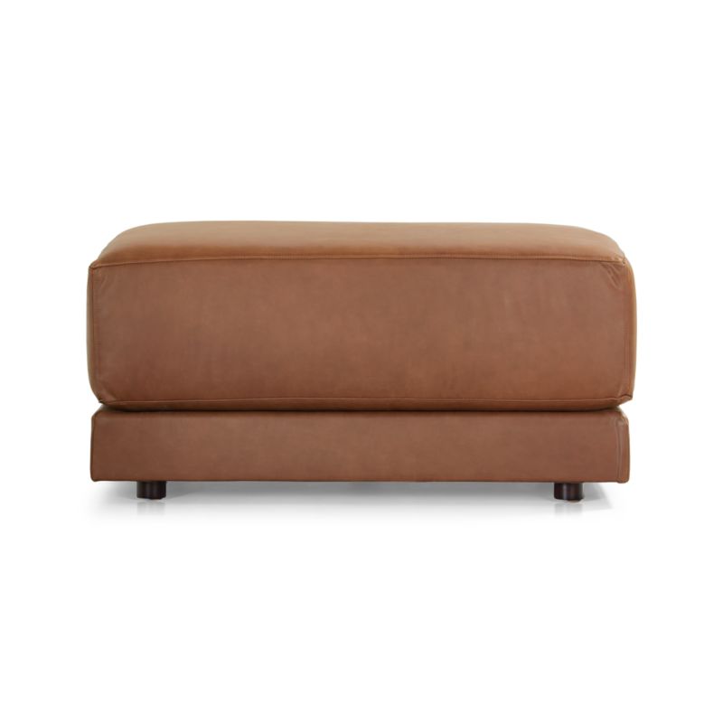 Gather Deep Leather Cocktail Ottoman - image 4 of 7