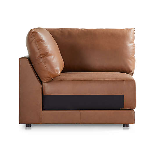 Gather Deep Leather Corner Chair Sectional Piece