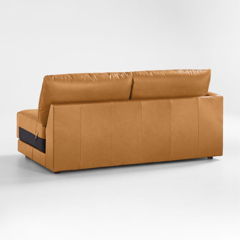 Gather Deep Leather Left-Arm Apartment Sofa Sectional Piece - image 10 of 6