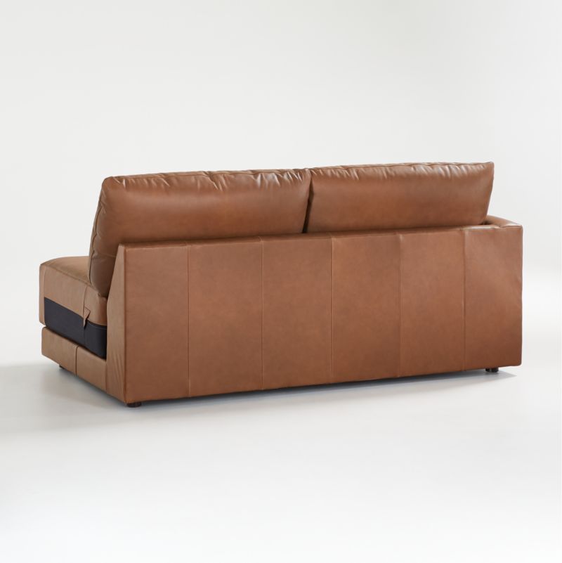 Gather Deep Leather Left-Arm Apartment Sofa - image 8 of 10