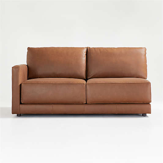 Gather Leather Left-Arm Apartment Sofa