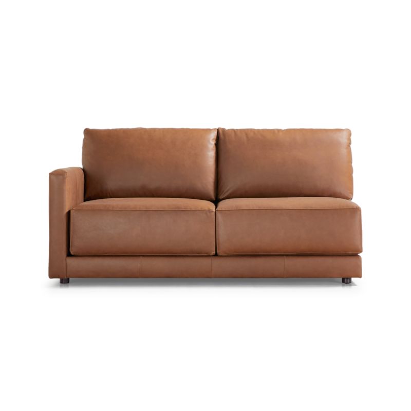 Gather Deep Leather Left-Arm Apartment Sofa - image 3 of 10