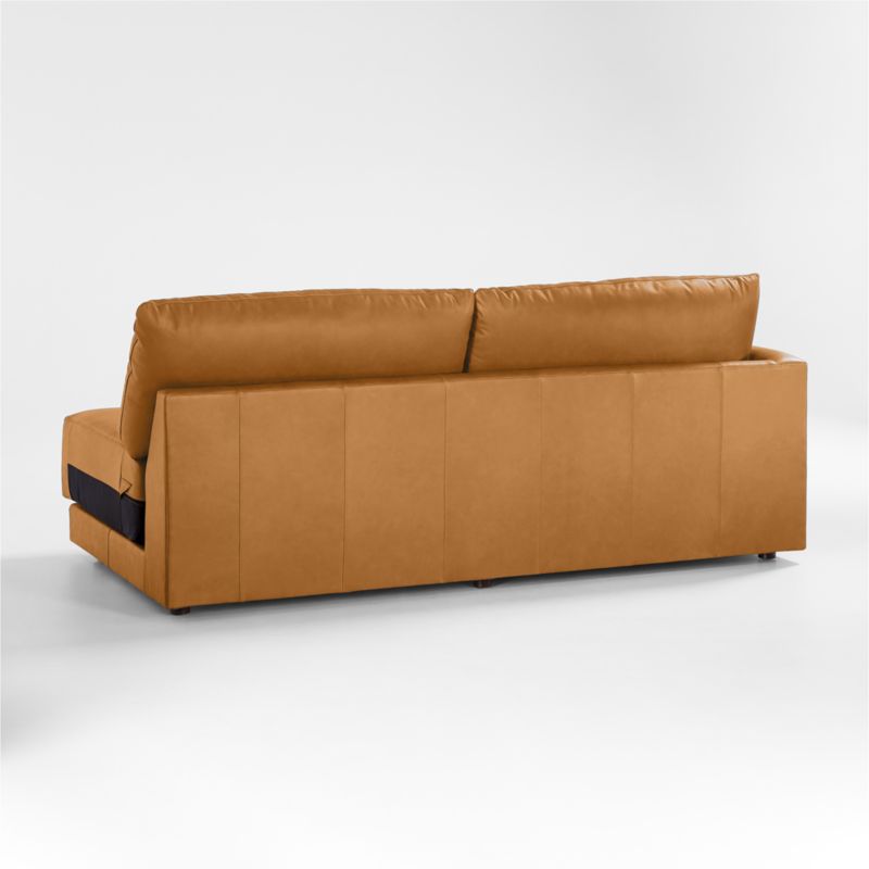 Gather Deep Leather Left-Arm Sofa Sectional Piece - image 10 of 6