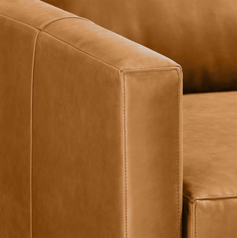 Gather Deep 40" Leather Swivel Chair - image 5 of 9