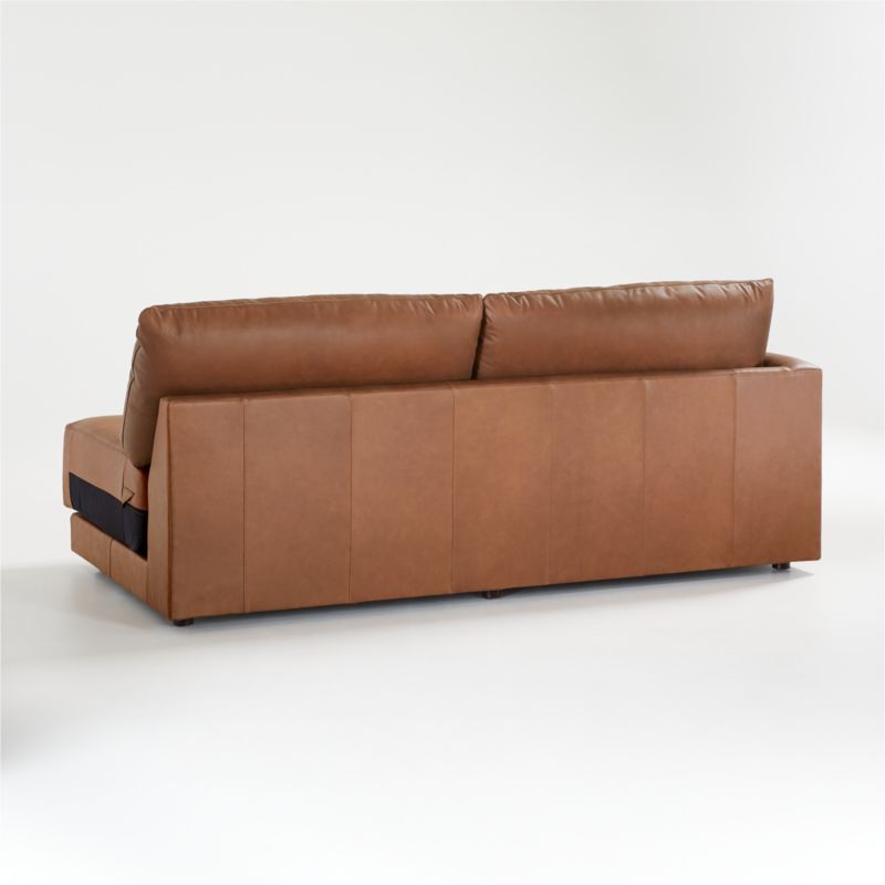 Gather Deep Leather Left-Arm Sofa - image 7 of 10