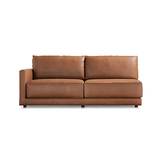 Gather Deep Leather Left-Arm Sofa