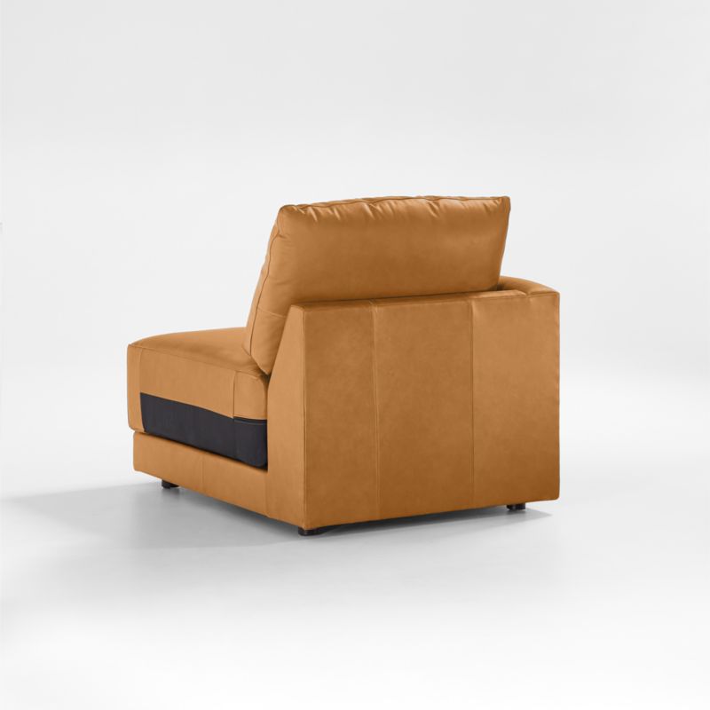 Gather Deep Leather Left-Arm Chair Sectional Piece - image 10 of 6