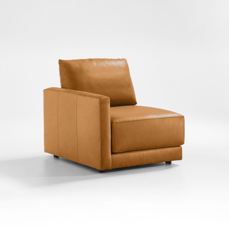 Gather Deep Leather Left-Arm Chair Sectional Piece - image 7 of 6