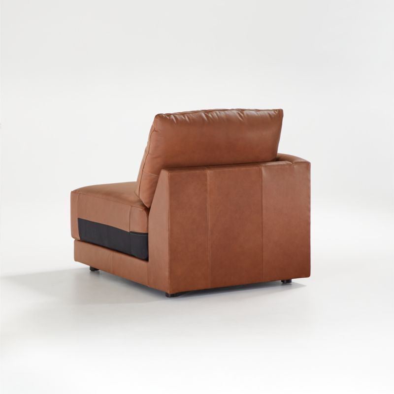 Gather Deep Leather Left-Arm Chair - image 8 of 10