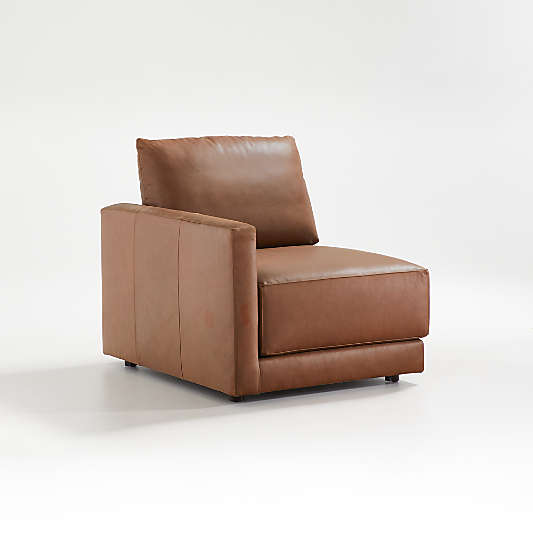 Gather Deep Leather Left-Arm Chair