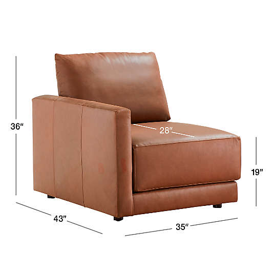 Gather Deep Leather Left-Arm Chair