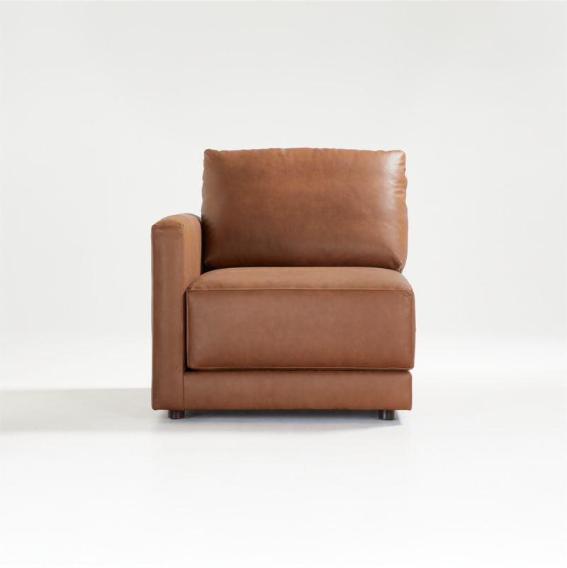 Gather Deep Leather Left-Arm Chair - image 2 of 10