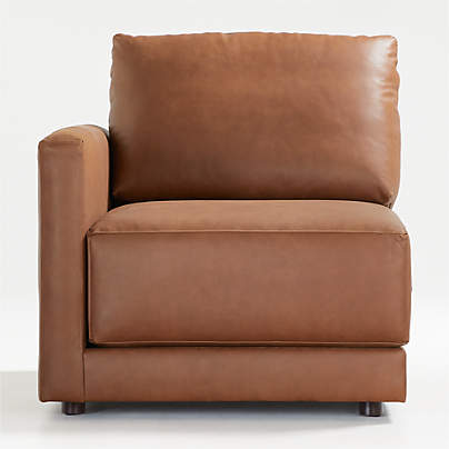 Gather Deep Leather Left-Arm Chair