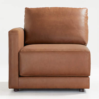 Crate and barrel leather best sale recliner chair