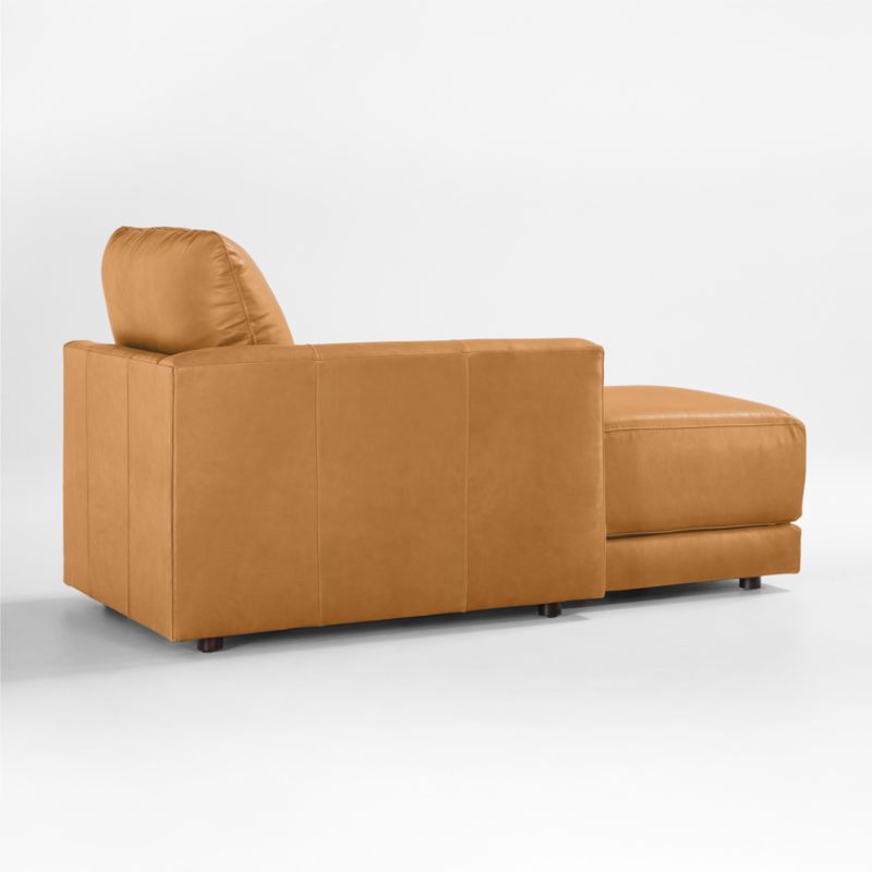 Gather Deep Leather Left-Arm Chaise Lounge Sectional Piece - image 10 of 6